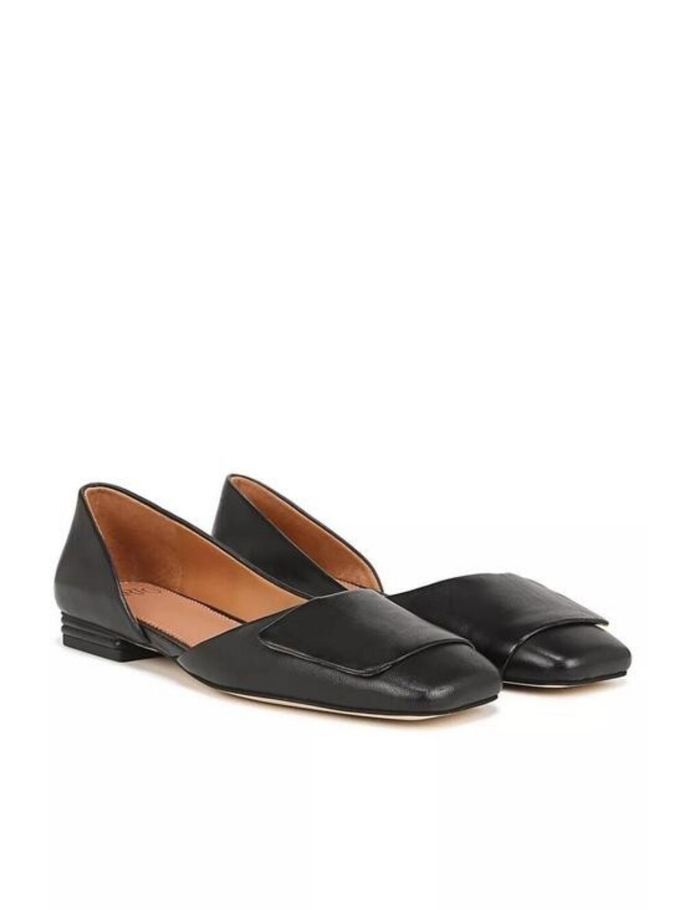 Franco Sarto Women's Tracy d'Orsay Flats Size 6 M Black Leather Slip On Shoes